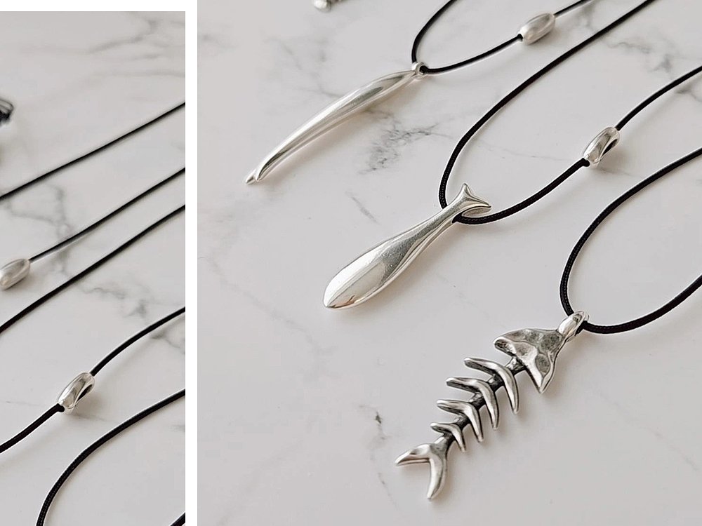 Fish & Fish Bones Pendants