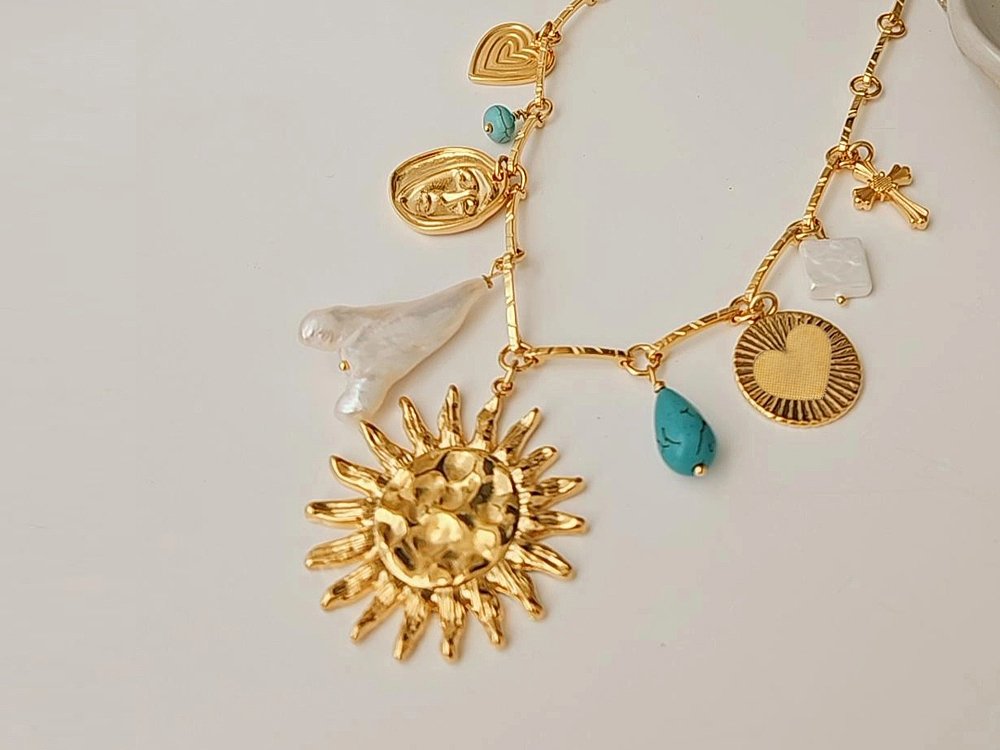 Necklace with Dazzling Charms