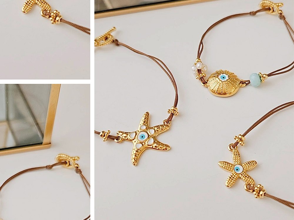 Bracelets with Starfish & Sea Urchins