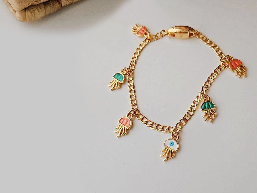Bracelet with Jellyfish Pendants