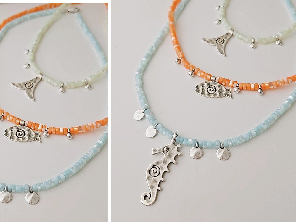 Necklace with Sea Elements