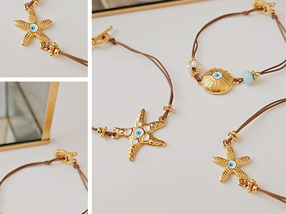 Bracelets with Starfish & Sea Urchins
