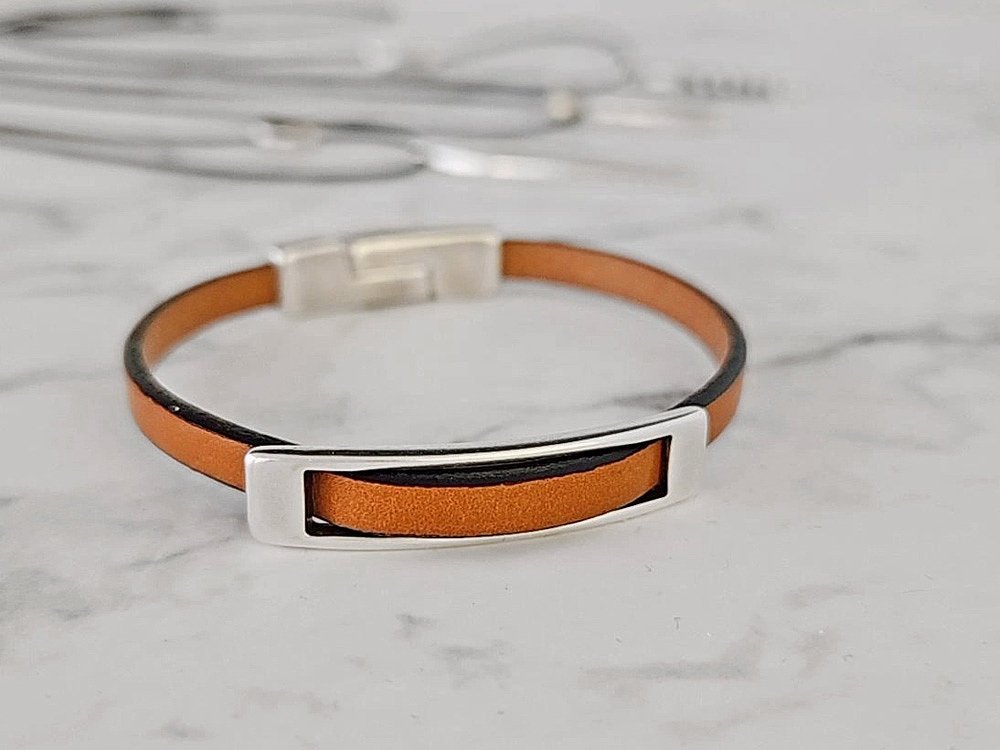ID leather bracelet