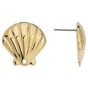 Σκουλαρίκι κοχύλι με τρύπα και pin τιτανίου