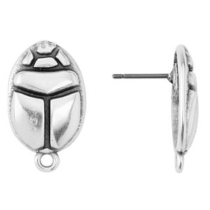 Σκουλαρίκι σκαραβαίος με κρικάκι και pin τιτανίου