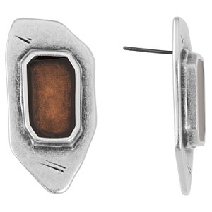 Polygon earring with titanium pin