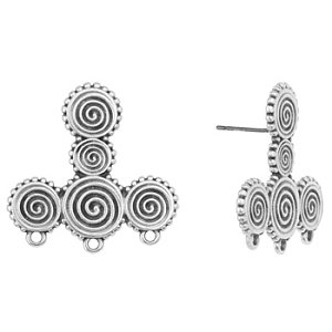 Earring with titanium pin