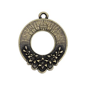 Κρεμαστό στρογγυλό με λουλούδια