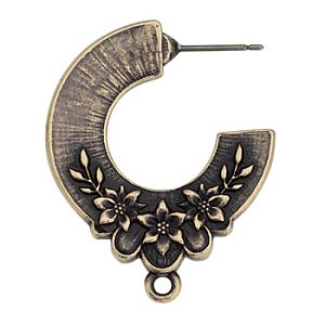 Blossom earring with loop and titanium pin