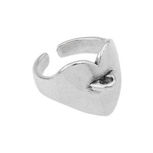 Ring heart with loop 17mm