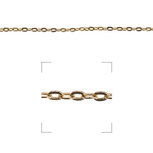 Αλυσίδα ορειχ. οβάλ 1,6x1,2mm