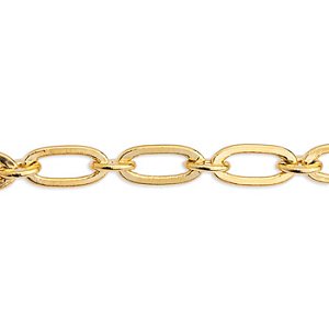 Brass chain oval links 9.5x4.7mm