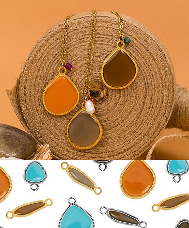 Wholesale enamel teardrop charm for jewelry making supplies