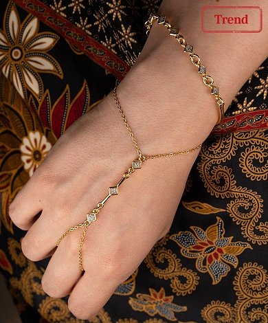 B2B jewelry components and findings for the hand chain trend, metal, zamak, gold or silver plated