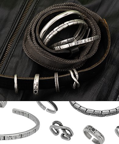 Ανδρικά κοσμήματα από κασσίτερο σε οργανικές γραμμές - χονδρική για επαγγελματίες